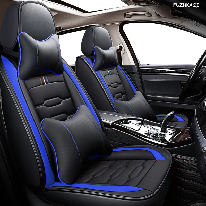 

FUZHKAQI Leather car seat covers For Range Rover sport Land Rover discovery freelander evoque Range Rover Velar car seats