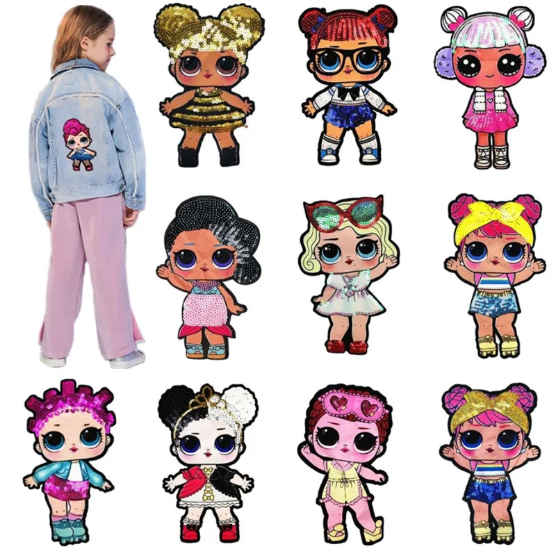 Мультяшные нашивки женские модные куклы лол для девочек Милая Модная Кукла