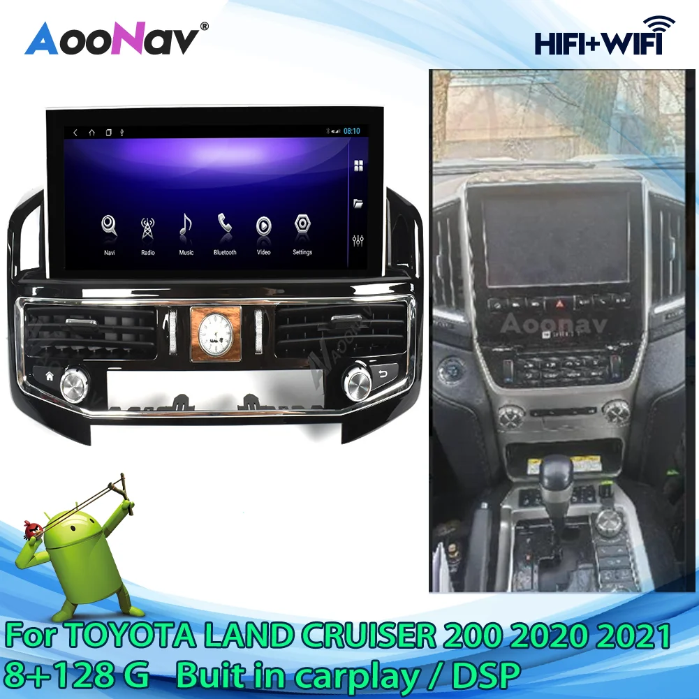 

Горизонтальный синий экран автомобильный радиоприемник 2020 ГБ, высокопрочная версия для TOYOTA LAND CRUISER LC200 2021GPS-навигация, мультимедийный плеер