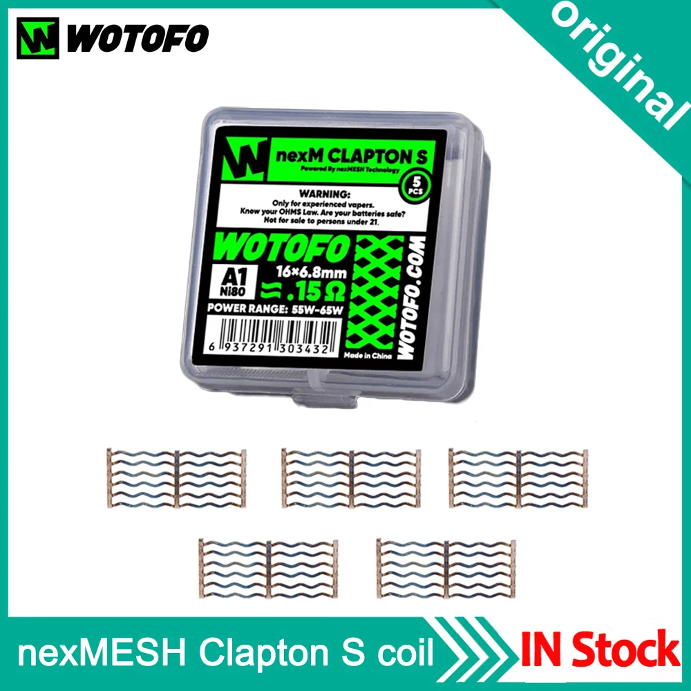 

Сменная катушка для сетки Wotofo nexMESH Clapton S шт./упак. Ом, для профиля Wotofo, M RTA, RDA