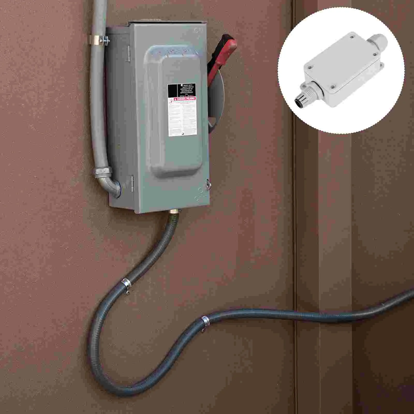 

Weatherproof Connection Box Outdoor Electrical Power Cord Enclosure for Cables
