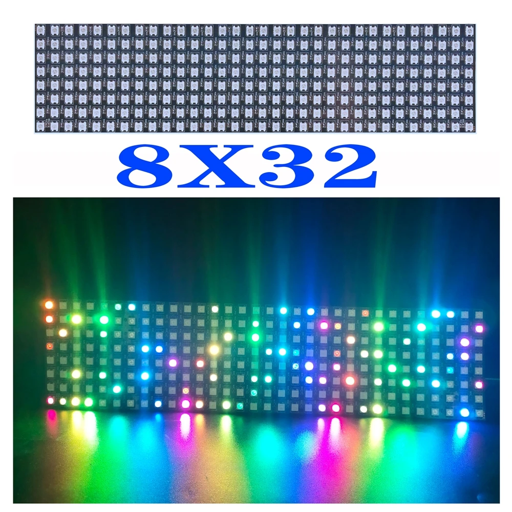1 шт. ~ 10 WS2812b 8X3 2 светодиодный экран RGB индивидуально адресуемый гибкий