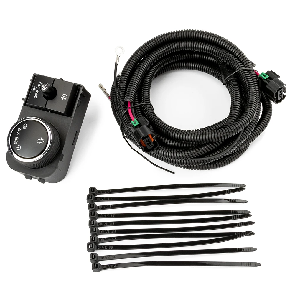 

1 Set Headlight Fog Lamp Control Switch With Line 25858705 19170440 For Chevrolet Silverado Suburban For GMC Sierra Yukon