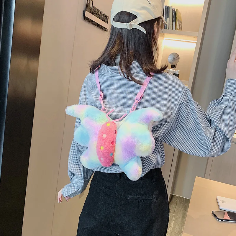 Сумки для девочек новый красивый плюшевый рюкзак сумка-мессенджер девушек