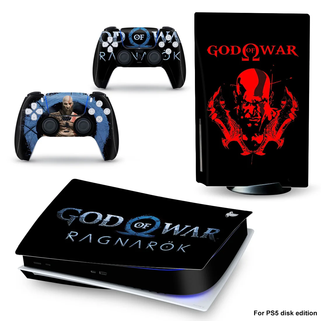 

God of Wod PS5 Standard Disc Edition Skin Sticker Decal Cover for PlayStation 5 Console & Controller PS5 Skin Sticker Vinyl