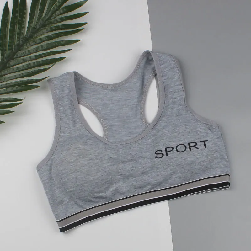 

Girl's Development Bra Tank Tops Girl Underwear With Breast Removable Padded Underwear Middle School Children's Vest