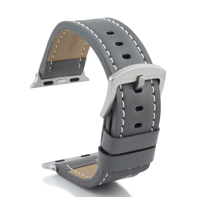 

Band for Apple Watch series 4 3 2 1 iwatch strap 38 40 42 44mm genuine leather watchbands belt accessory bracelet for iwatch