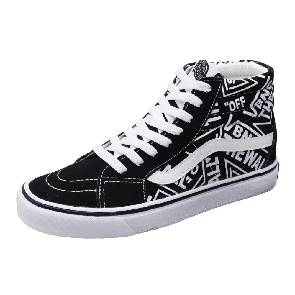 

Fashion Men's And Women's Skateboard Sports Shoes Canvas High Top Lace-Up Casual Flat Canvas Shoes