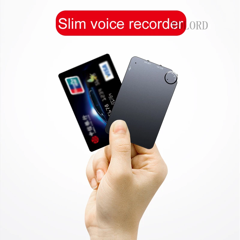 Тонкий тонкий диктофон с тонкой картой профессиональный мини-диктофон