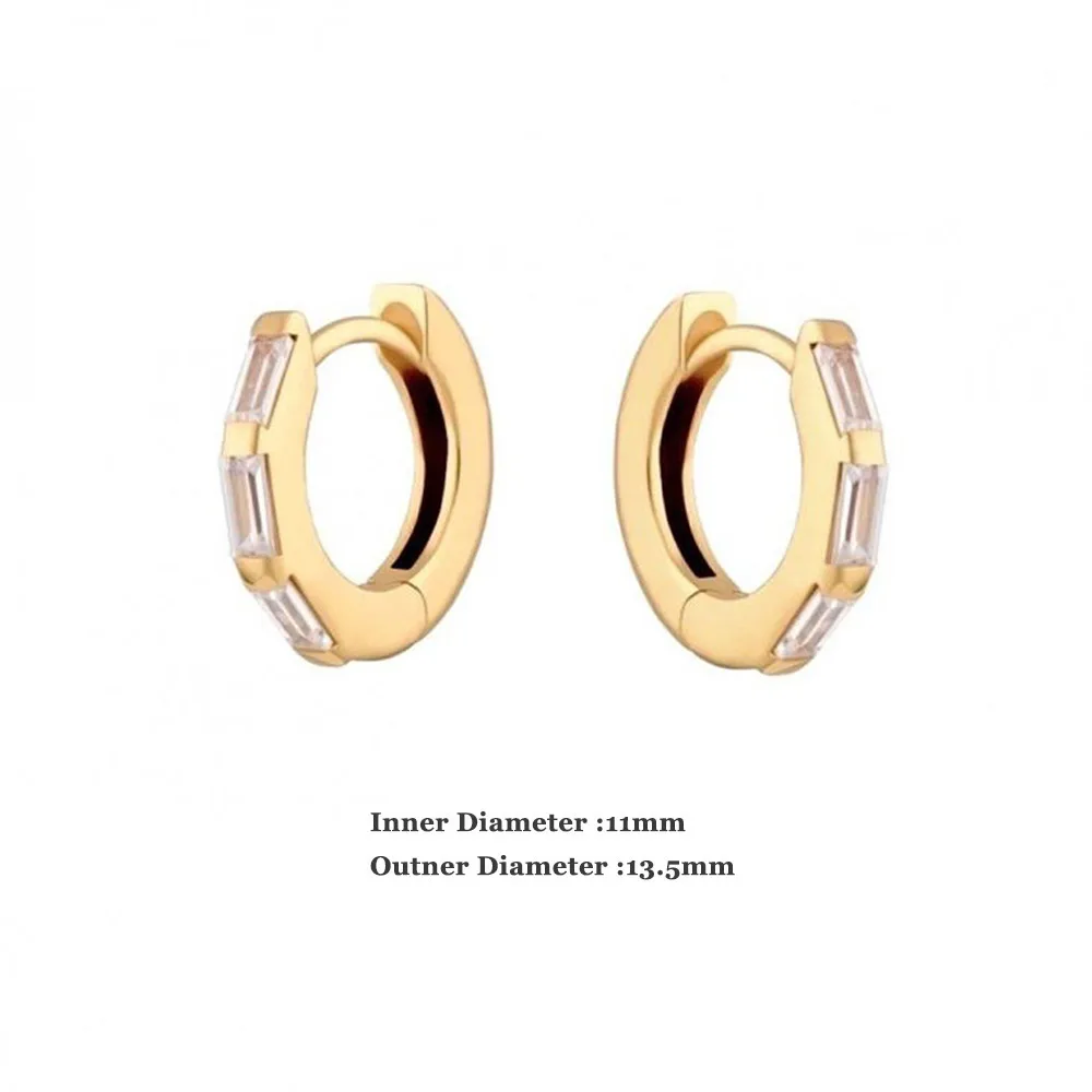 Gold 1 Pair Altruist 925 пробы серебро 10 мм серьга в виде кольца Huggies Круг Т Кристалл циркониевое кольцо CZ уха ювелирные изделия круглые серьги подарок - Окраска металла: Gold 1 Pair