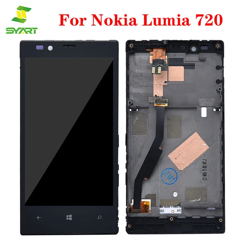 Оригинальный дисплей для Nokia Lumia 720 ЖК сенсорный экран дигитайзер в сборе запасные