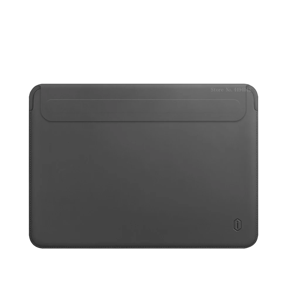 Серый Сумка для ноутбука MacBook Touch ID Air 13 A1932 кожаный чехол для MacBook Air retina Pro 11 12 16 13,3 15 Ультратонкий чехол для ноутбука - Цвет: Серый