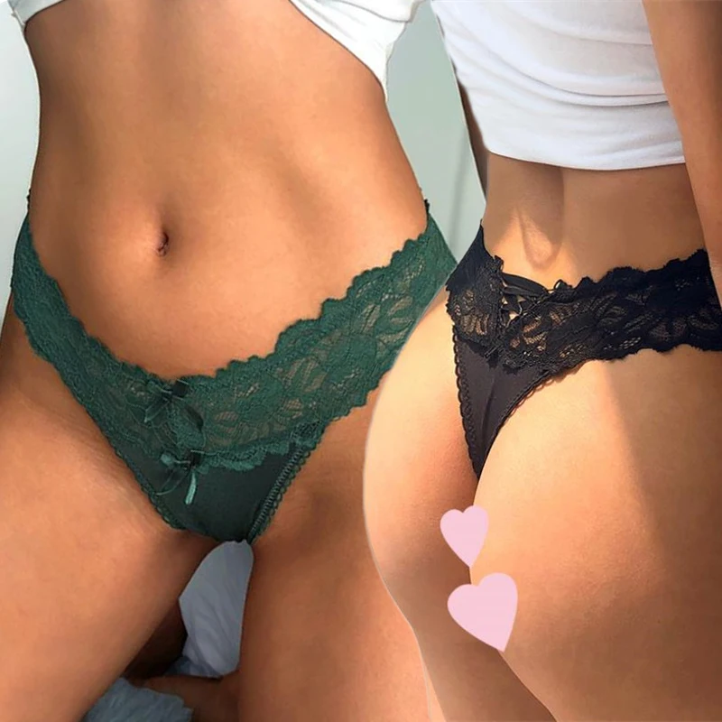 

Women Low-waist Thong Underwear Ladies G String Breathable Lingerie Temptation Embroidery Intimates Female Sexy Lace Panties