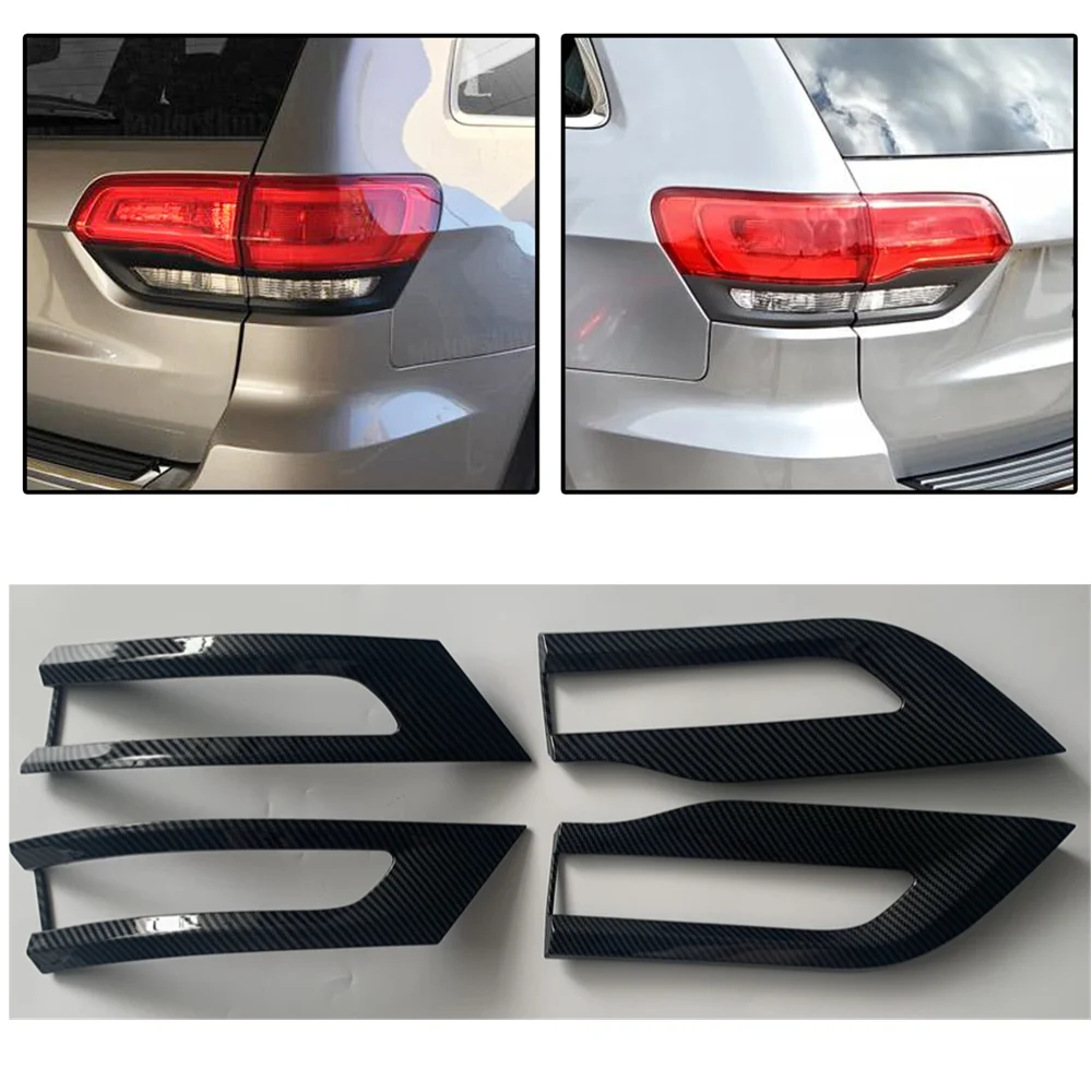 

For 2014-2020 Jeep Grand Cherokee Carbon Fiber Tail Light Trim Bezel Kit