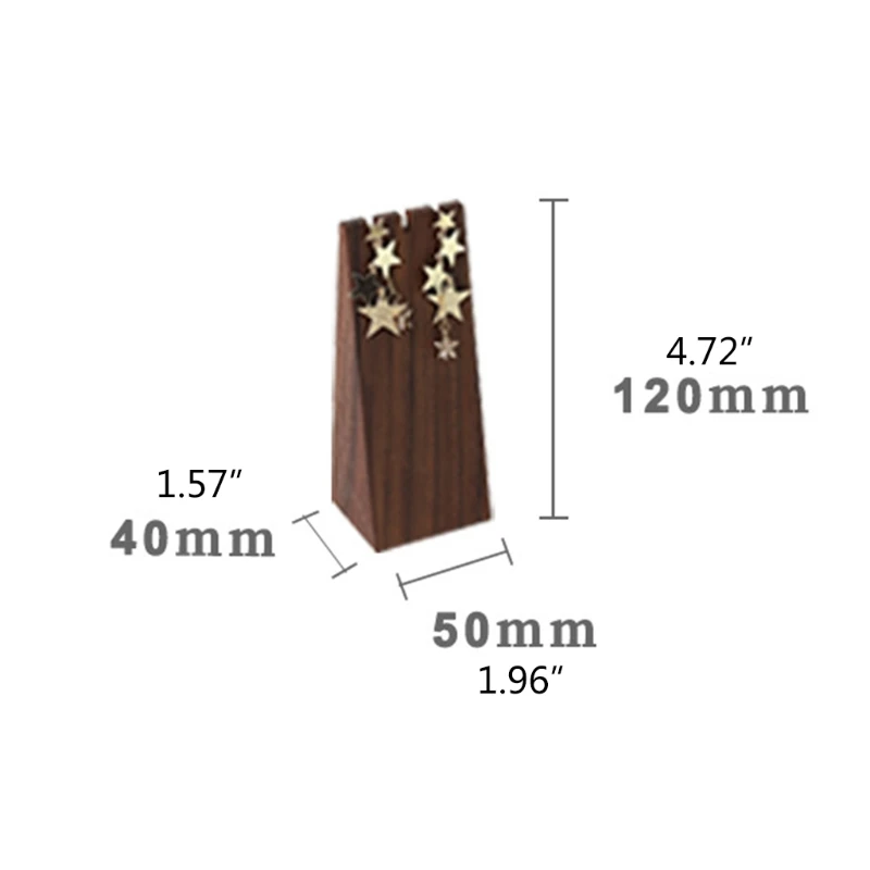 

G2AF Wood Necklace Stand Holder Shelf Jewelry Display Rack Bracket Organizer for Woman Girl Gifts