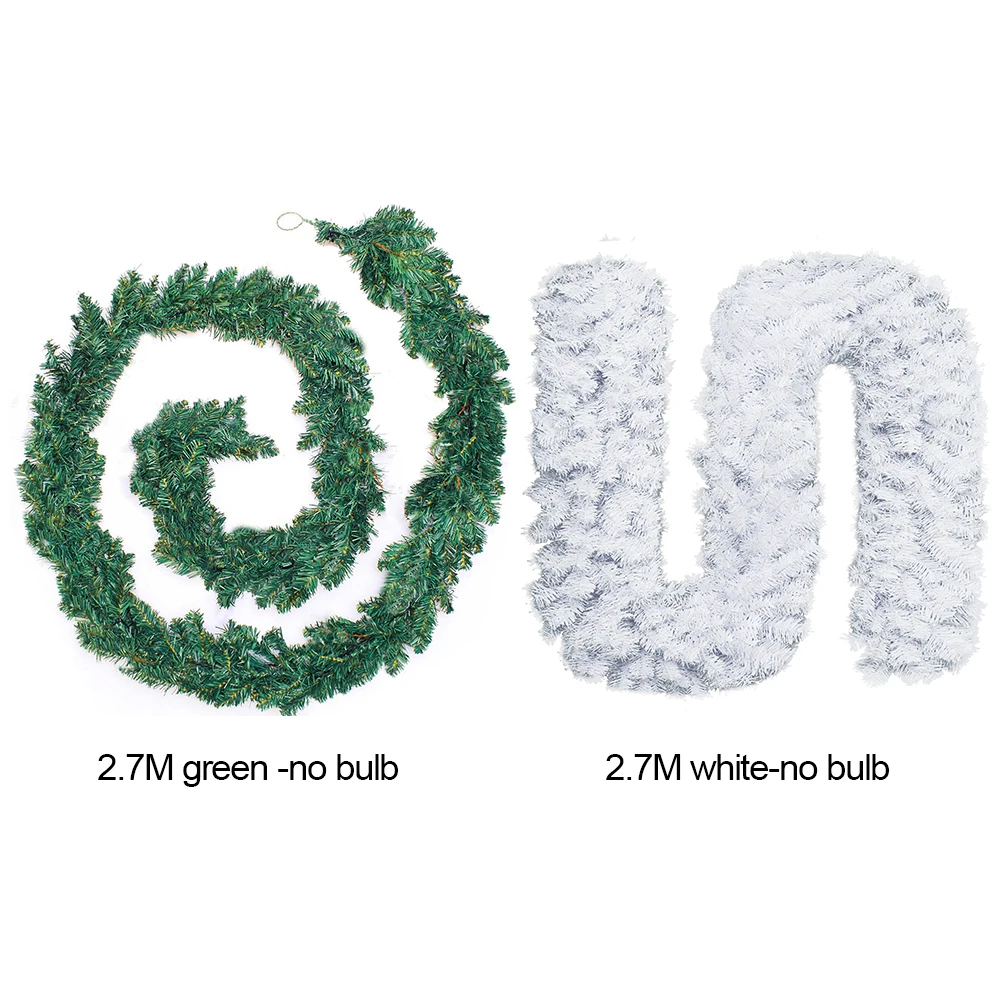 Рождественская гирлянда из зеленого ротанга с огнями рождественские украшения