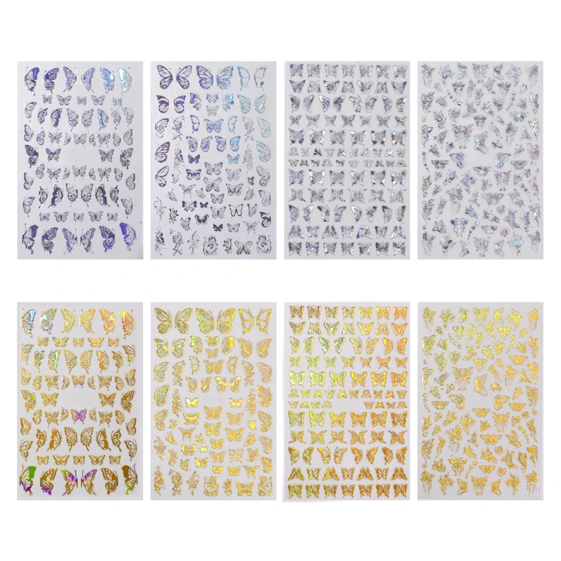 

8 Sheets Epoxy Resin Mold Filler UV Filling Butterfly Stickers DIY Crafts Making Filler Decal DIY Art Crafts Decorations