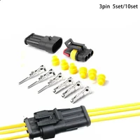 5set10set 3 pin female and male way waterproof electrical wire automotive connector plug for car