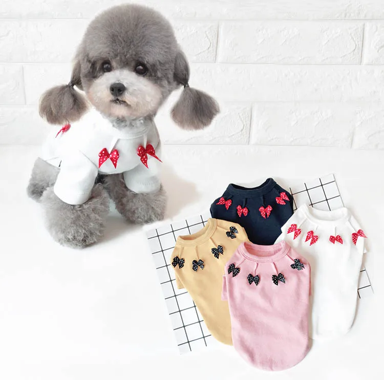 Милый маленький охлаждающий жилет с бантом из ленты для собак