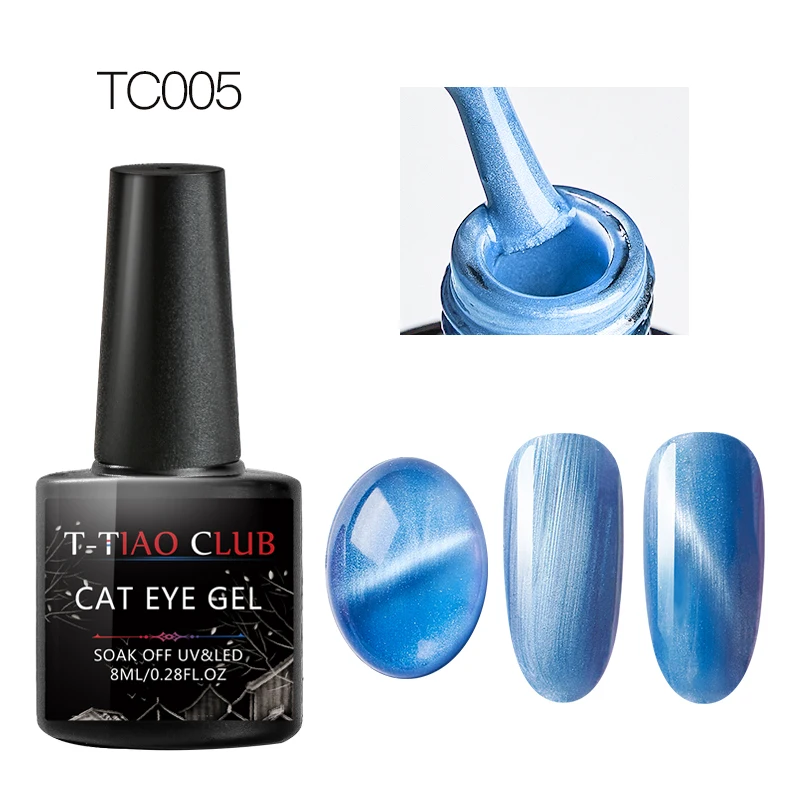 T-TIAO CLUB звездное небо Гель-лак для использования с магнитом лак 3D кошачий глаз замочить от блесток УФ гель для ногтей Гель-лак для маникюра 6 цветов - Цвет: AAS01530