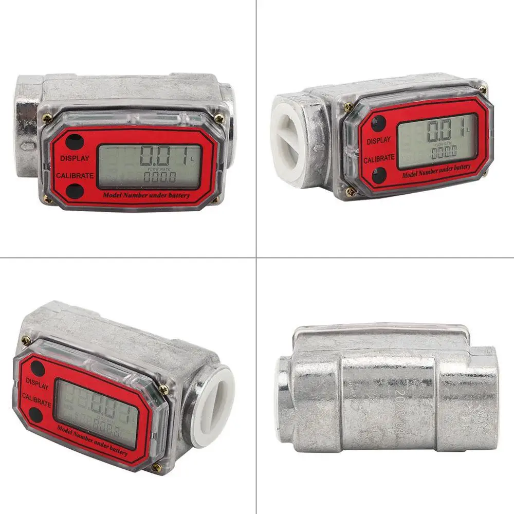 15 120л/мин 1 дюйм NPT светодиодный цифровой турбинный расходомер керосиновый бензин