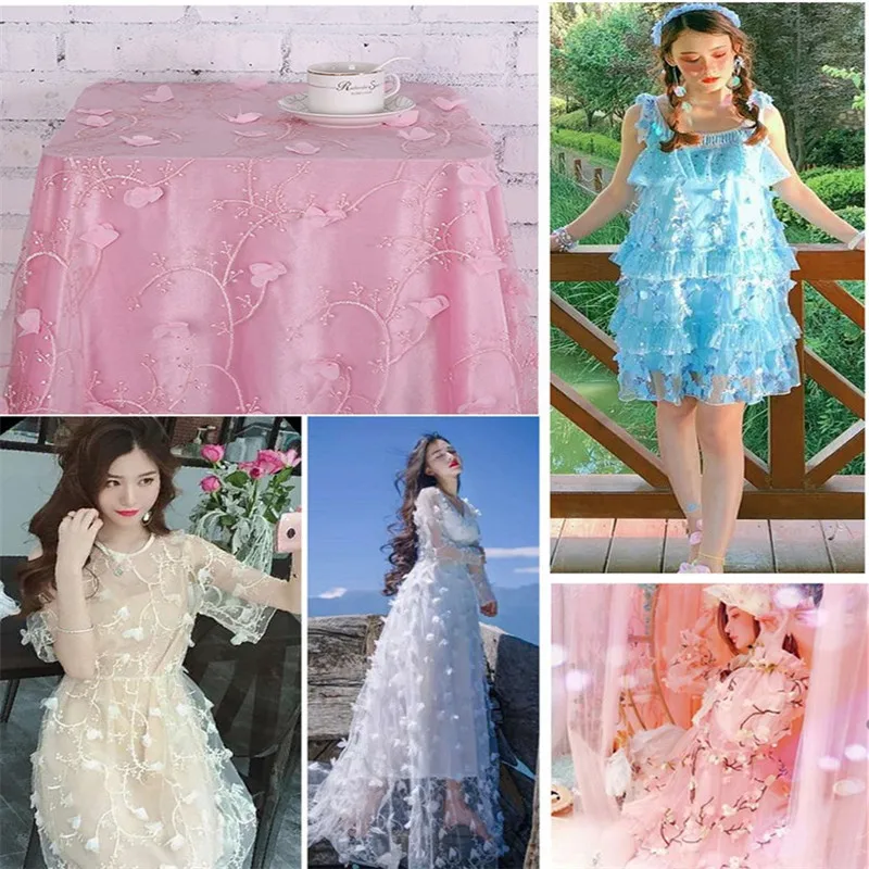 Кружевная сетчатая ткань с вышивкой 3 D украшение для свадебной вечеринки сделай