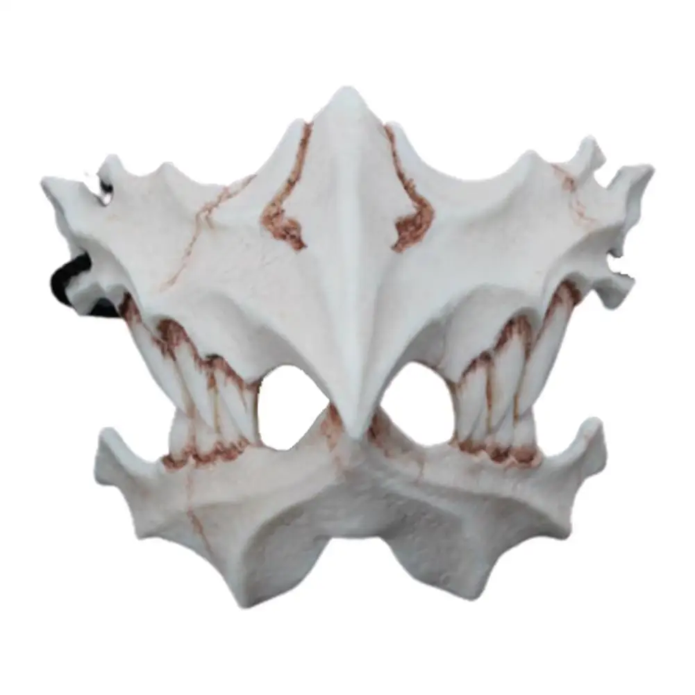 Маска ужасов для Хэллоуина смола костюмированной вечеринки Белый Ниндзя длинный