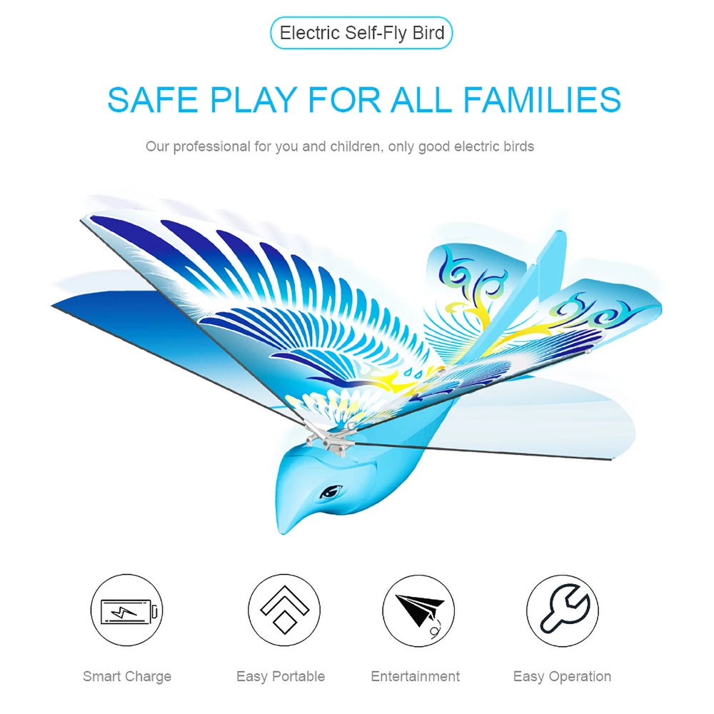 Ручной бросок самолет птица Открытый Запуск планер 27 см интересные игрушки