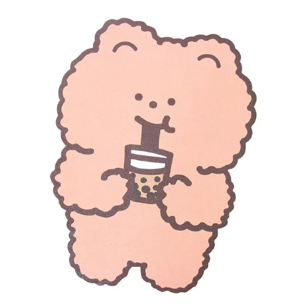 

Mouse Mat Cute Chocolate Bear Rubber Cartoon Non-slip Mice Pad for Computers