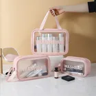 SML 3 размера Женская вместительная матовая Водонепроницаемая косметичка из ПУ, Удобная дорожная косметичка