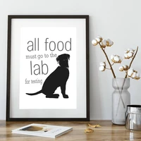 black labrador poster funny dog letter quotes canvas painting wall art pictures home decor gifts for dog lovers