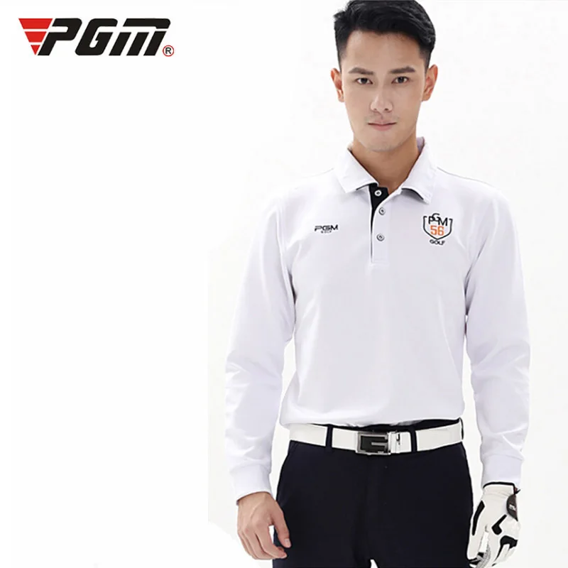 PGM Мужская рубашка с длинными рукавами мягкие спортивные трикотажные изделия для