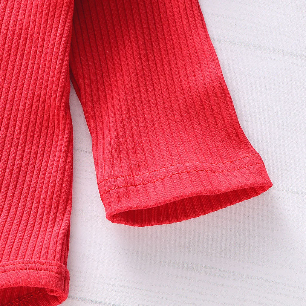 Детский комбинезон с оборками однотонный комплект из брюк цветочным принтом и