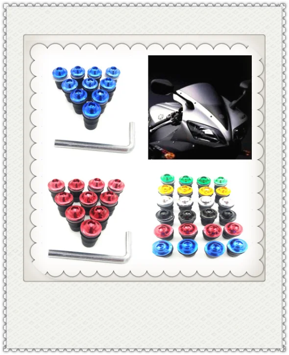 Комплект болтов для крепления ветрового стекла мотоцикла 5 мм винтовые гайки Buell