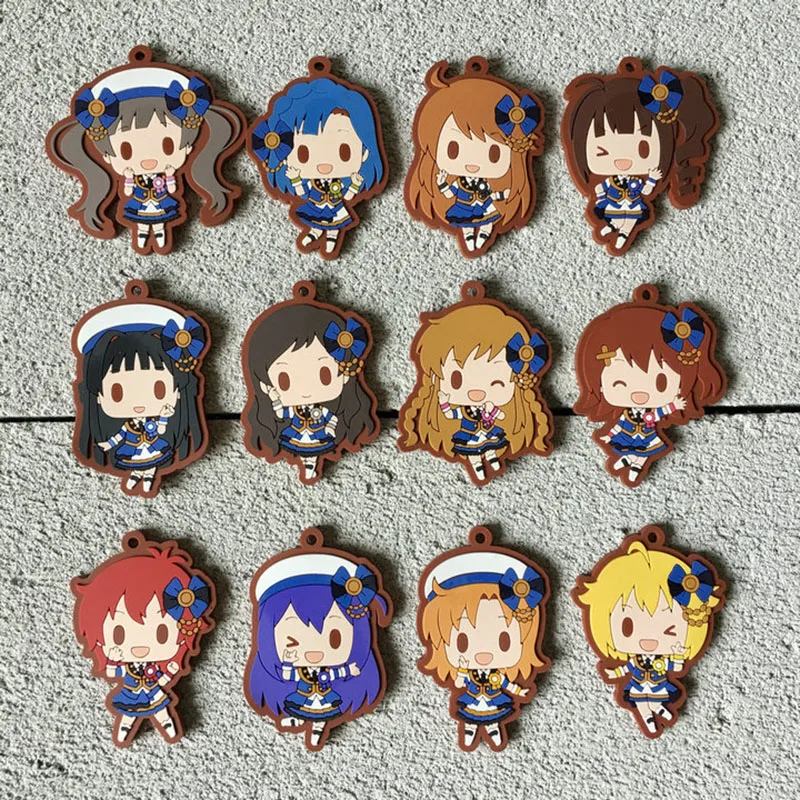 

THE IDOLM@STER Action Figure Amami Haruka Hoshii Miki Kisaragi Chihaya Takatsuki Yayoi Q Version Rubber Backpack Pendants