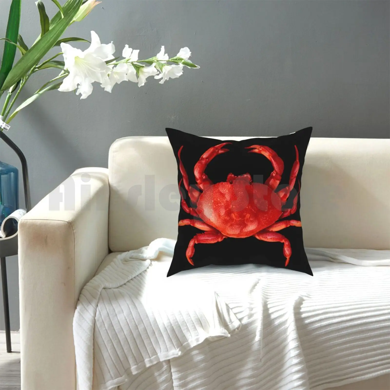 Мягкий чехол с рисунком в виде Красной подушки-краба |