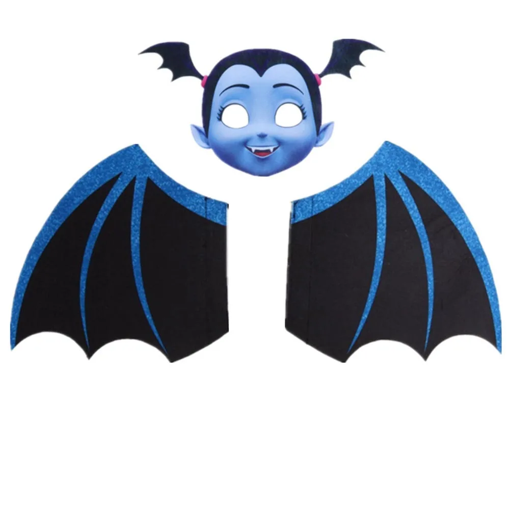 2019 летние платья для девочек комплект платьев Vampirina + крыло искусство детей