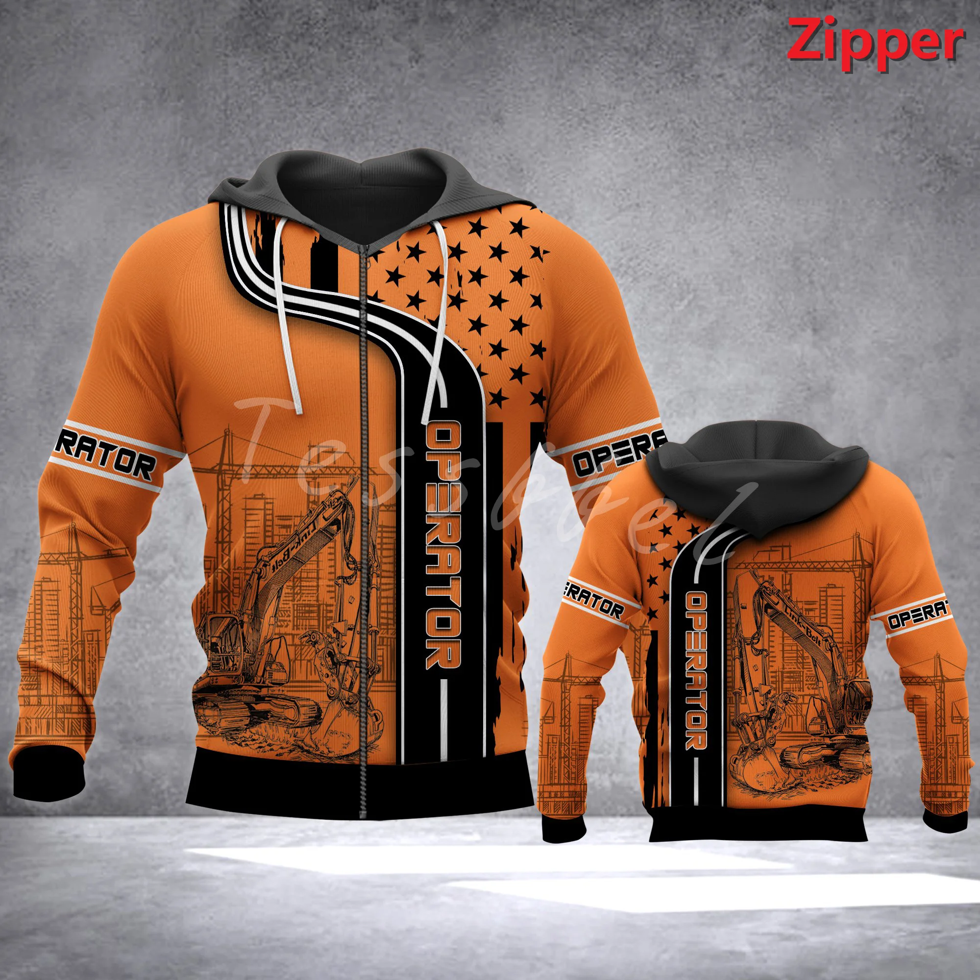 Tessffel экскаваторщика 3D с принтом модная мужская куртка для активного отдыха