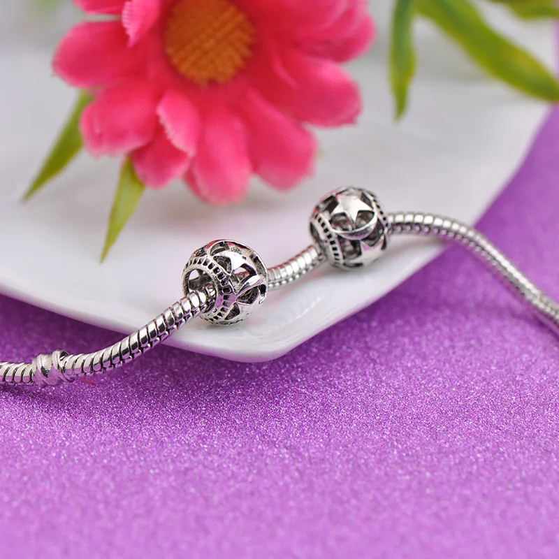 Женский винтажный браслет с бусинами классический круглой звездой для