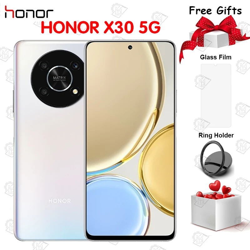 Original HONOR X30 5G Mobile Phone 6.81 Inch 6GB+128GB Snapdragon 695 Octa Core Camera 48MP 4800mAh Fast Charging 66W Smartphone
