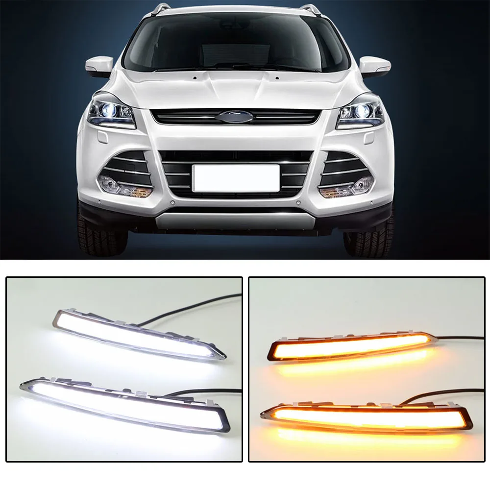 CAPQX 1 пара для Ford Escape Kuga 2013 2016 автомобиль передний светодиодный мигающий DRL