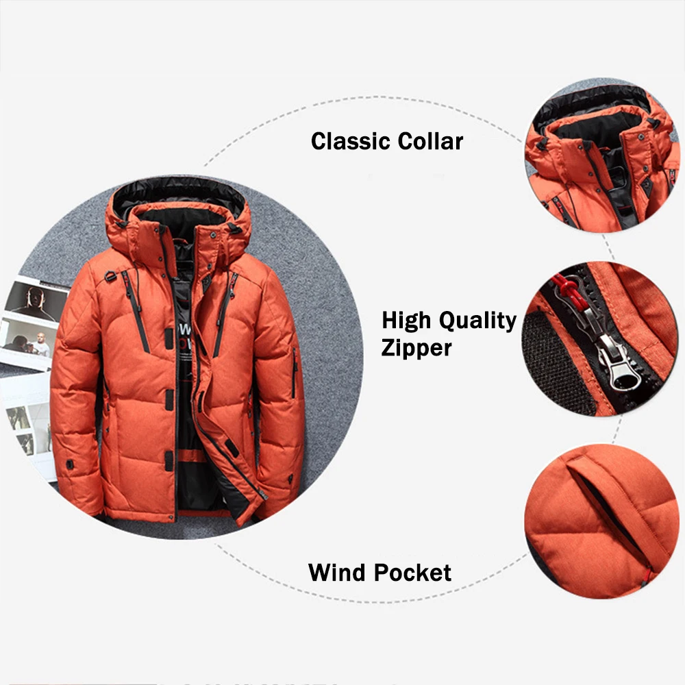 MJARTORIA 2019 зимний мужской пуховик куртка пальто Мужская Короткая Толстая