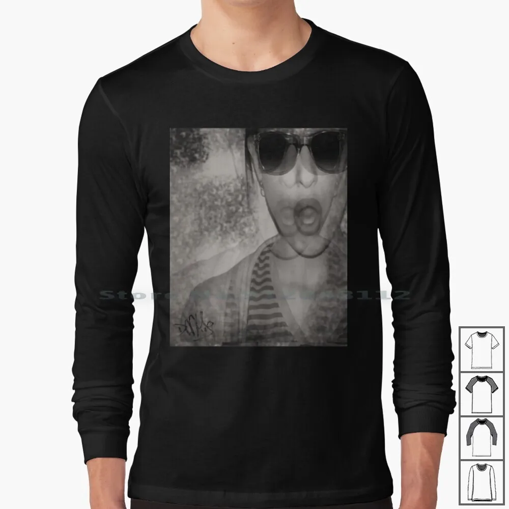 

" ...i Wanna Be Jackie O Oh , Oh , Oh Please Don't Die.. "-Zack De La Rocha Long Sleeve T Shirt Black And White Girls Sun