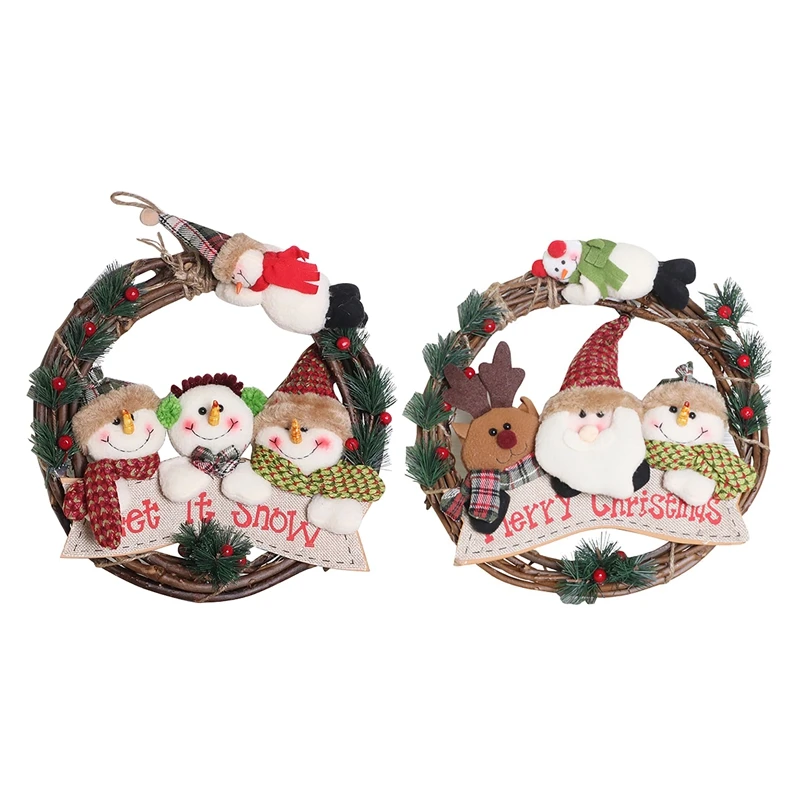 

Promotion! 1 Pcs Christmas Wreath ,Door Hanging Decorations for Xmas Holiday Front Door Ornaments