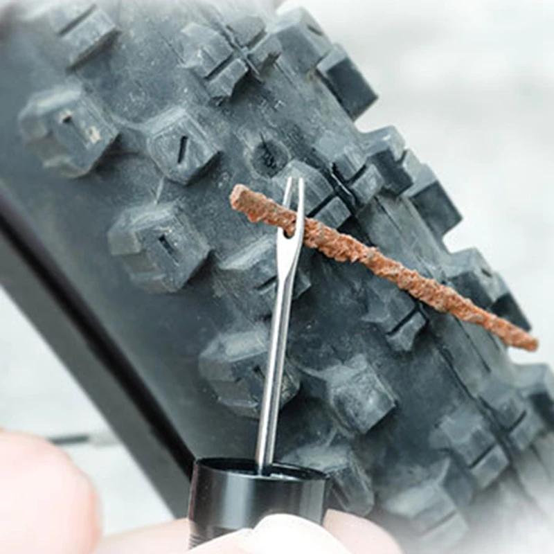 

Tubeless Bike Tire Repair Kit for MTB and Road Bicycle Tires Fix a Puncture or Flat Fast Plugger Tool Bike Repair Kit