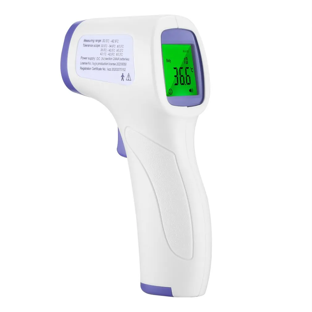 

2020 Infrared Thermometer Forehead Body Non-Contact Thermometer Three-Color Backlight Ew-02 Handheld Thermometer High Precision
