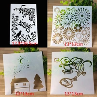 stencils coloring embossing drawing patterns painting template diy lace mold graffiti office school supplies reusable stationery