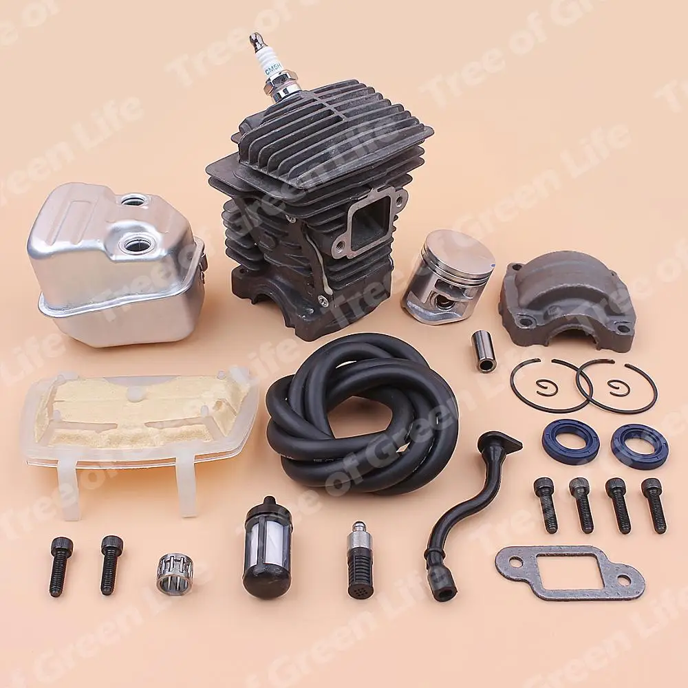 38mm Cylinder Piston Exhaust Muffler Kit For Stihl MS181 MS 181 Air Fuel Oil Seal Filter Line Engine Pan Base Bearing Chainsaw |