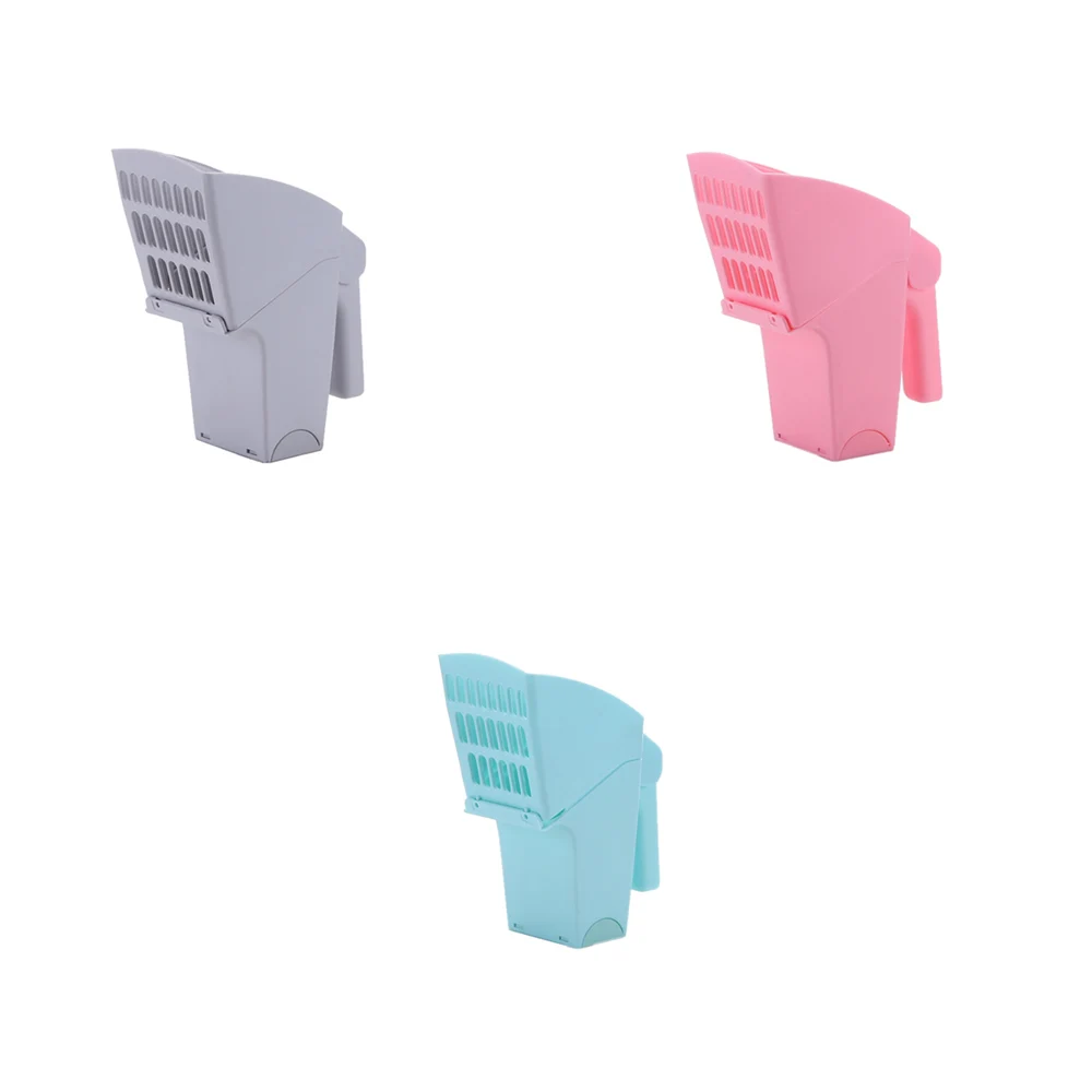 

New Cat Litter Shovel With Waste Bag Holder Pet Cleaning Tool Scoop Sift Cat Sand Cleaning Products Pet Picking Device Plastic