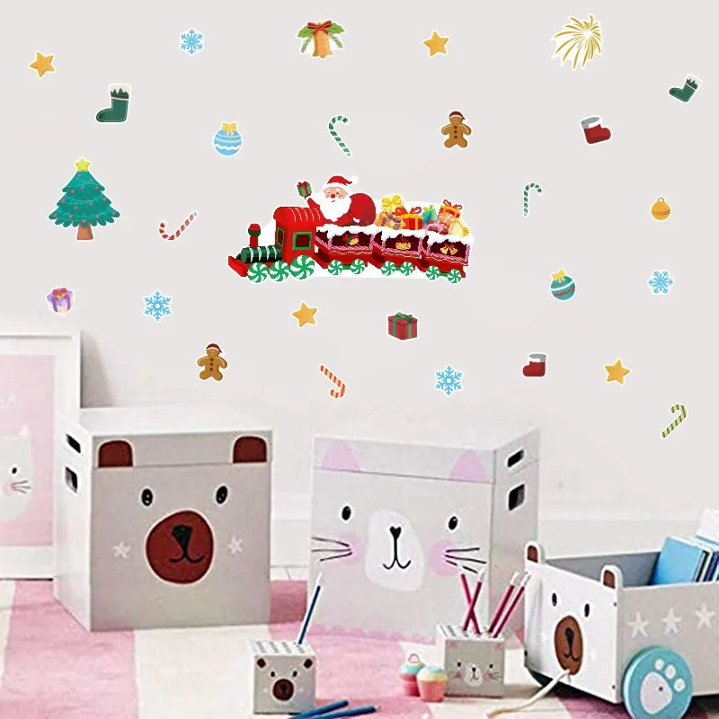 НОВАЯ РОЖДЕСТВЕНСКАЯ наклейки на стену ПВХ стиле граффити из мультфильма